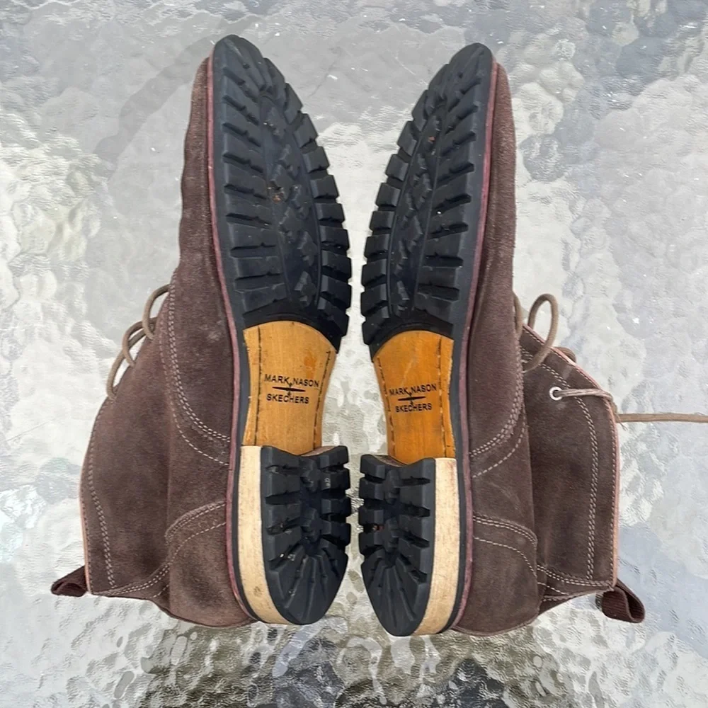 Skechers Mark Nason Harrow Chocolate Suede Chukka Ankle Boot size 11